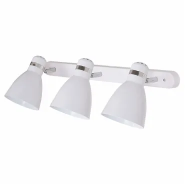 Спот Arte Lamp Mercoled A5049PL-3WH Цвет арматуры хром Цвет плафонов белый Спот Arte Lamp Mercoled A5049PL-3WH Цвет арматуры хром Цвет плафонов белый