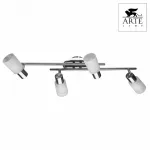 Спот Arte Lamp Cavalletta A4510PL-4SS Цвет арматуры серебро Цвет плафонов белый от ImperiumLoft