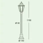 Наземный высокий светильник Fumagalli Anna E22.151.000.AXE27 от ImperiumLoft