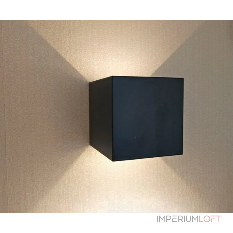 08585,16(3000K) Светильник КУБ темно-серый w10x10 h10 Led 6w (3000K) IP65 от ImperiumLoft