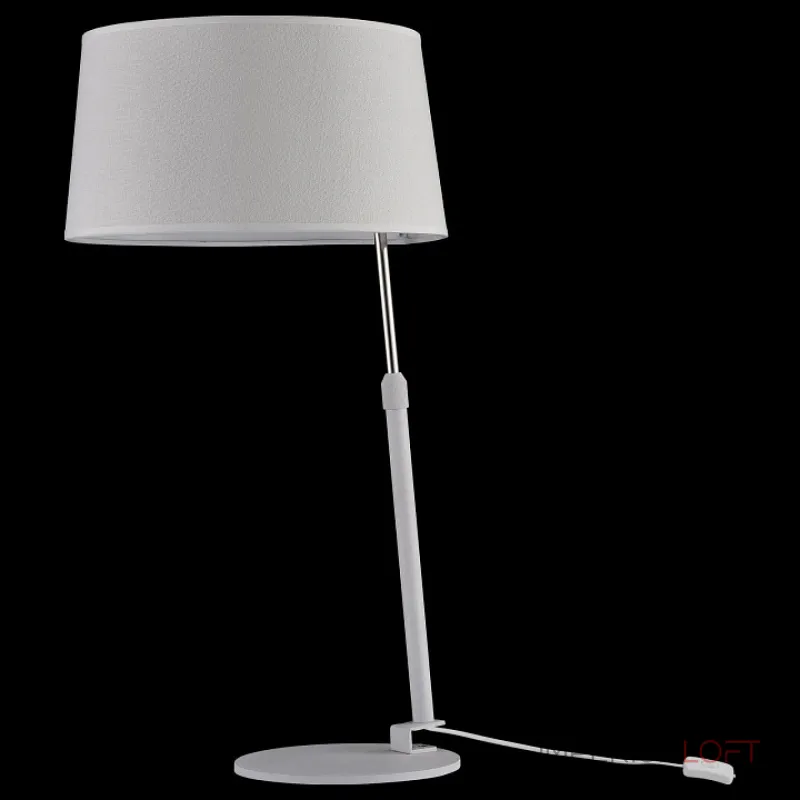 Настольная лампа декоративная Maytoni Bergamo MOD613TL-01W Цвет арматуры хром Цвет плафонов белый от ImperiumLoft