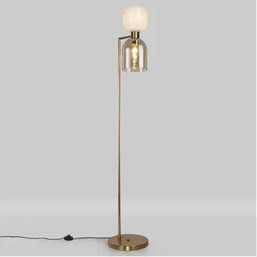 Торшер Eurosvet Tandem 01085/2 Цвет плафонов янтарный Цвет арматуры латунь