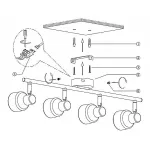 Спот Globo Rois 56213-4 Цвет арматуры хром Цвет плафонов хром от ImperiumLoft