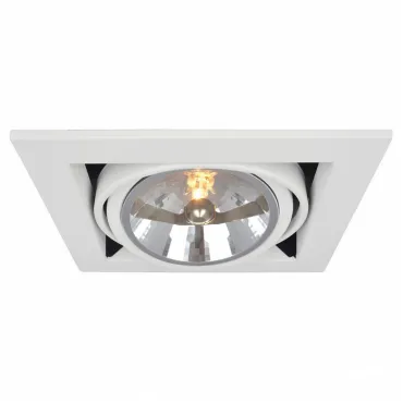 Встраиваемый светильник Arte Lamp Cardani A5935PL-1WH Цвет арматуры белый Цвет плафонов белый Встраиваемый светильник Arte Lamp Cardani A5935PL-1WH Цвет арматуры белый Цвет плафонов белый
