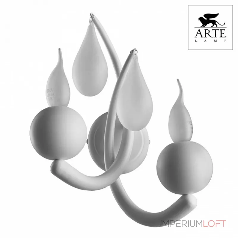 Бра Arte Lamp Sigma A3229AP-2WH Цвет арматуры белый Цвет плафонов белый от ImperiumLoft Бра Arte Lamp Sigma A3229AP-2WH Цвет арматуры белый Цвет плафонов белый от ImperiumLoft