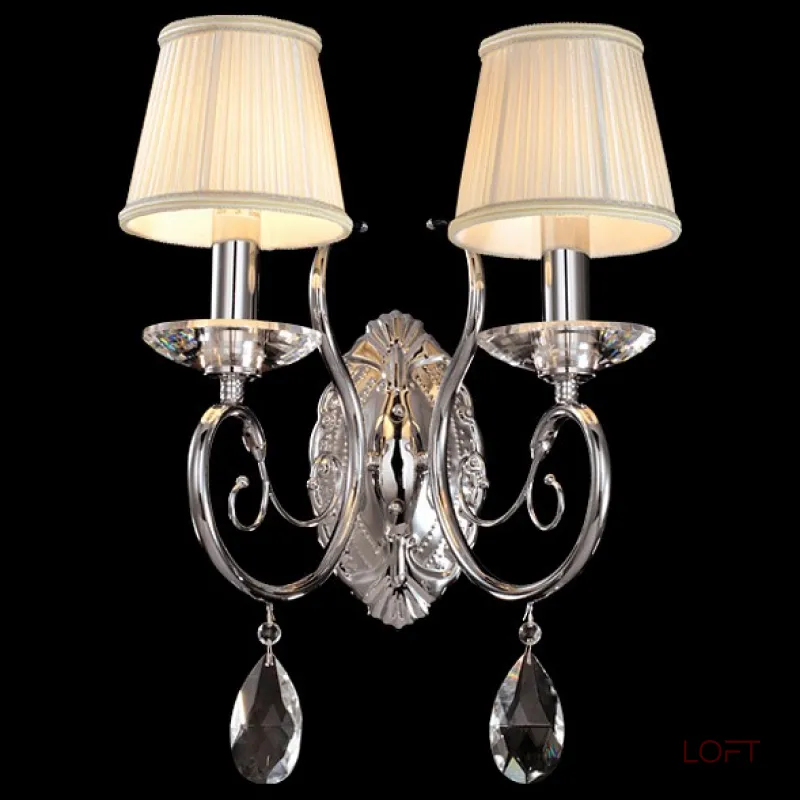 Бра Osgona Ricerco 693624 Цвет арматуры хром Цвет плафонов кремовый от ImperiumLoft