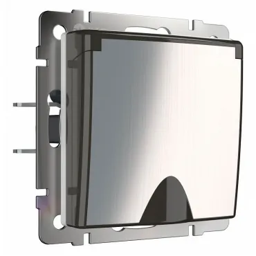 Розетка с заземлением и шторками, без рамки с крышкой Werkel Глянцевый никель W1171202 Цвет арматуры никель Розетка с заземлением и шторками, без рамки с крышкой Werkel Глянцевый никель W1171202 Цвет арматуры никель