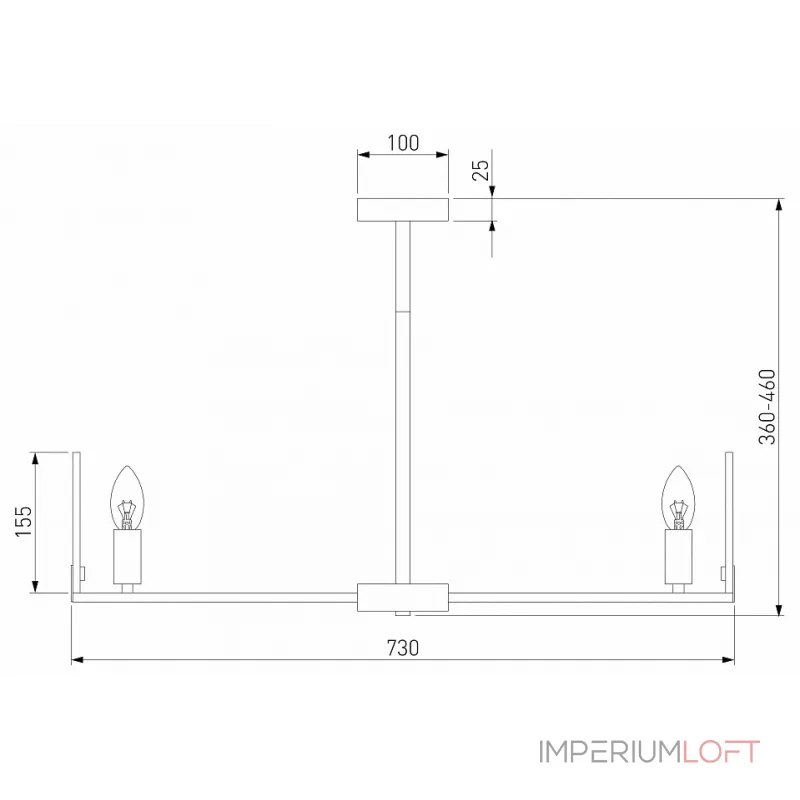 Люстра на штанге 60158/7