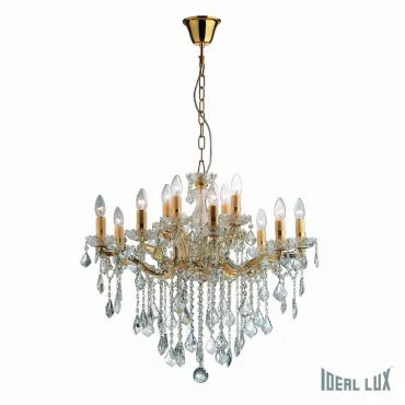 Подвесная люстра Ideal Lux FLORIAN FLORIAN SP12 ORO Подвесная люстра Ideal Lux FLORIAN FLORIAN SP12 ORO