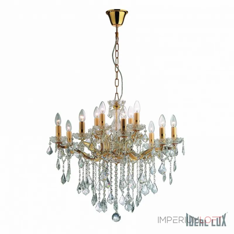 Подвесная люстра Ideal Lux FLORIAN FLORIAN SP12 ORO Подвесная люстра Ideal Lux FLORIAN FLORIAN SP12 ORO