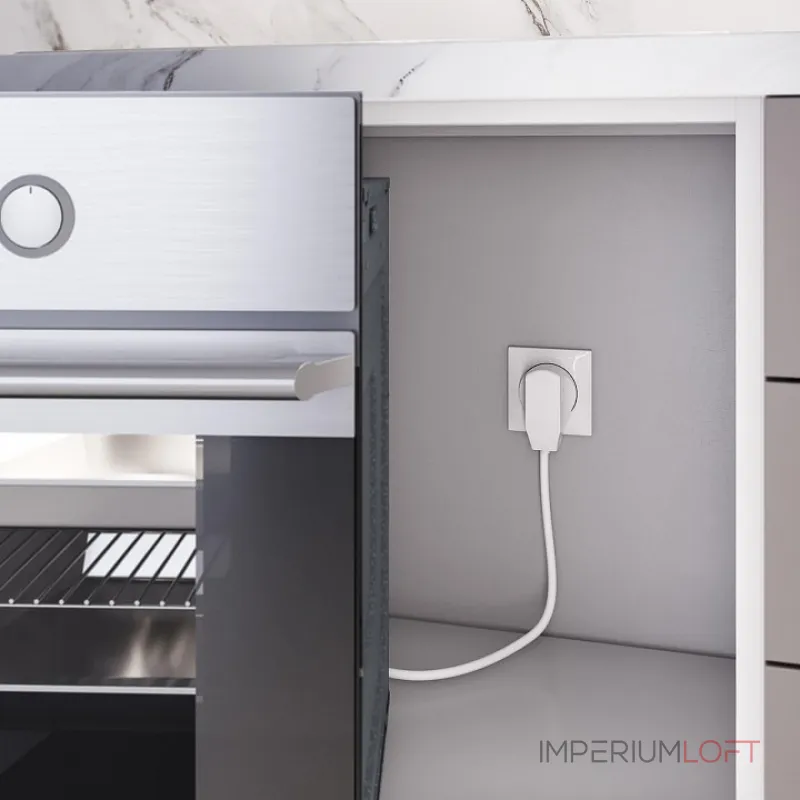 Розетка силовая для электроплиты с вилкой Werkel белый W1189201 от ImperiumLoft