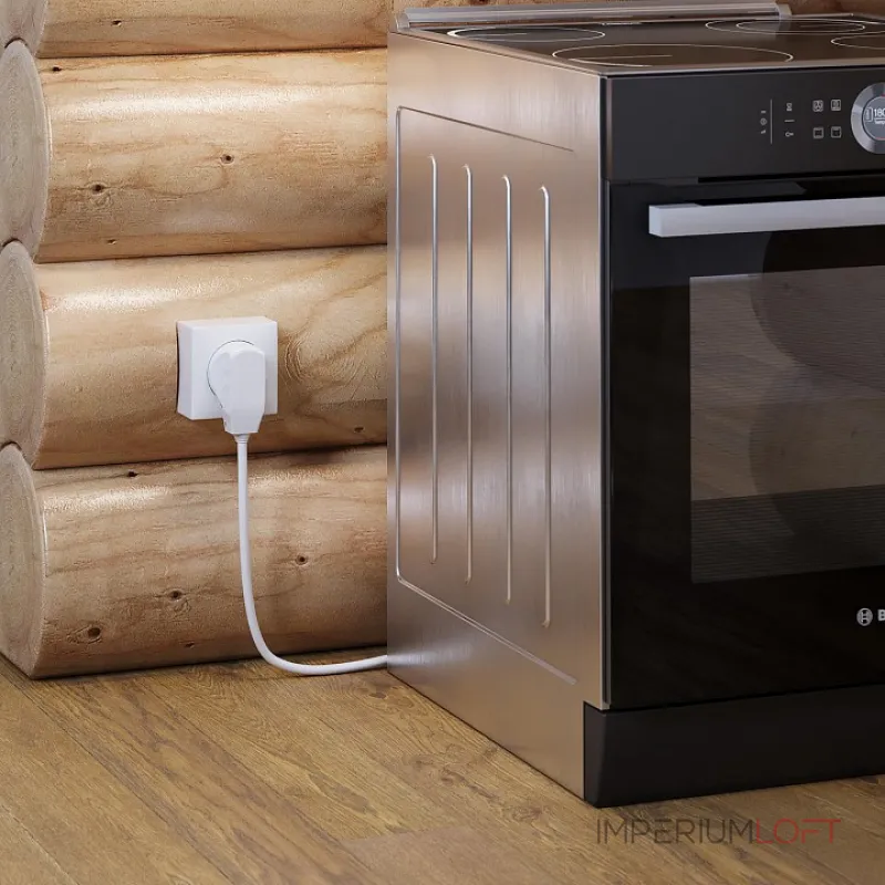 Розетка силовая для электроплиты с вилкой Werkel белый W1189201 от ImperiumLoft