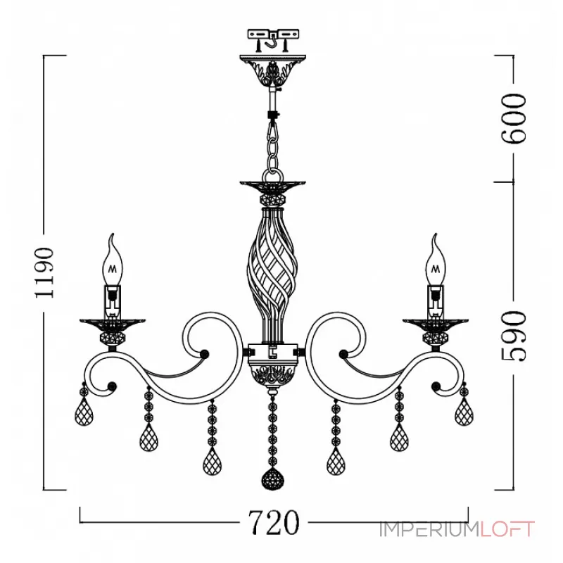 Подвесная люстра Maytoni ARM247-08-G Подвесная люстра Maytoni ARM247-08-G