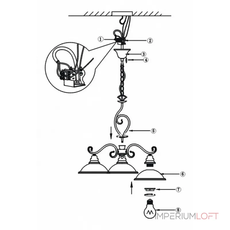 Подвесная люстра Sassari 6905-3 Globo