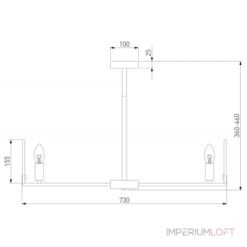 Люстра на штанге 60158/7