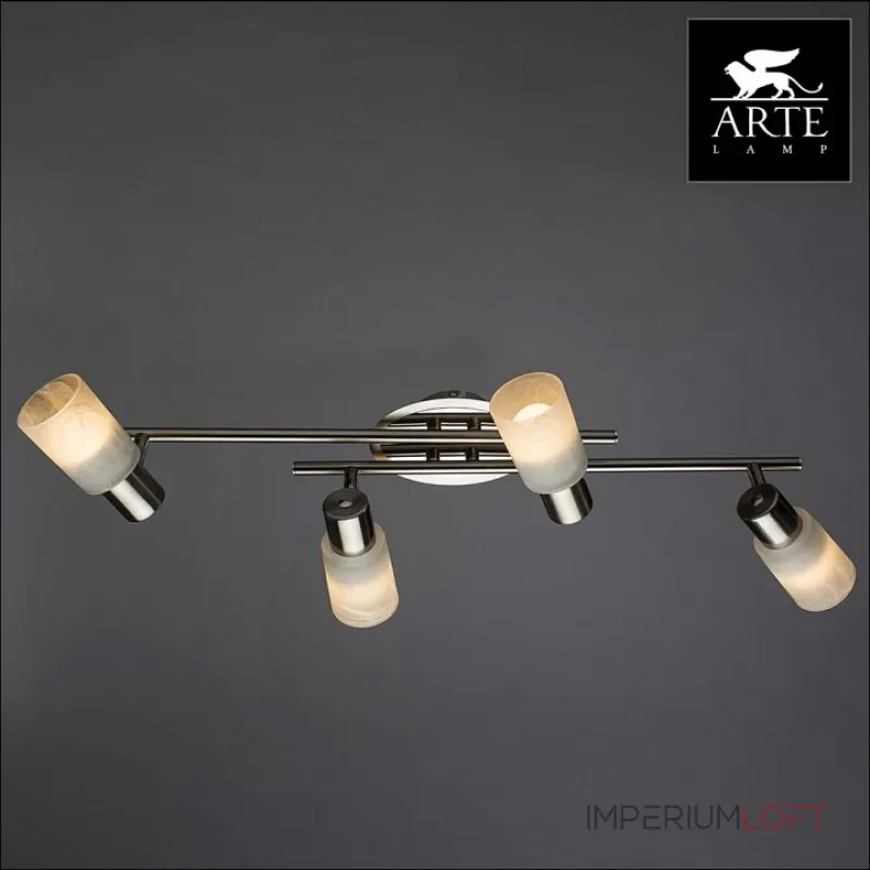 Спот Arte Lamp Cavalletta A4510PL-4SS Цвет арматуры серебро Цвет плафонов белый от ImperiumLoft