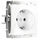 Розетка с заземлением и шторками, без рамки Werkel белый W1171101 от ImperiumLoft