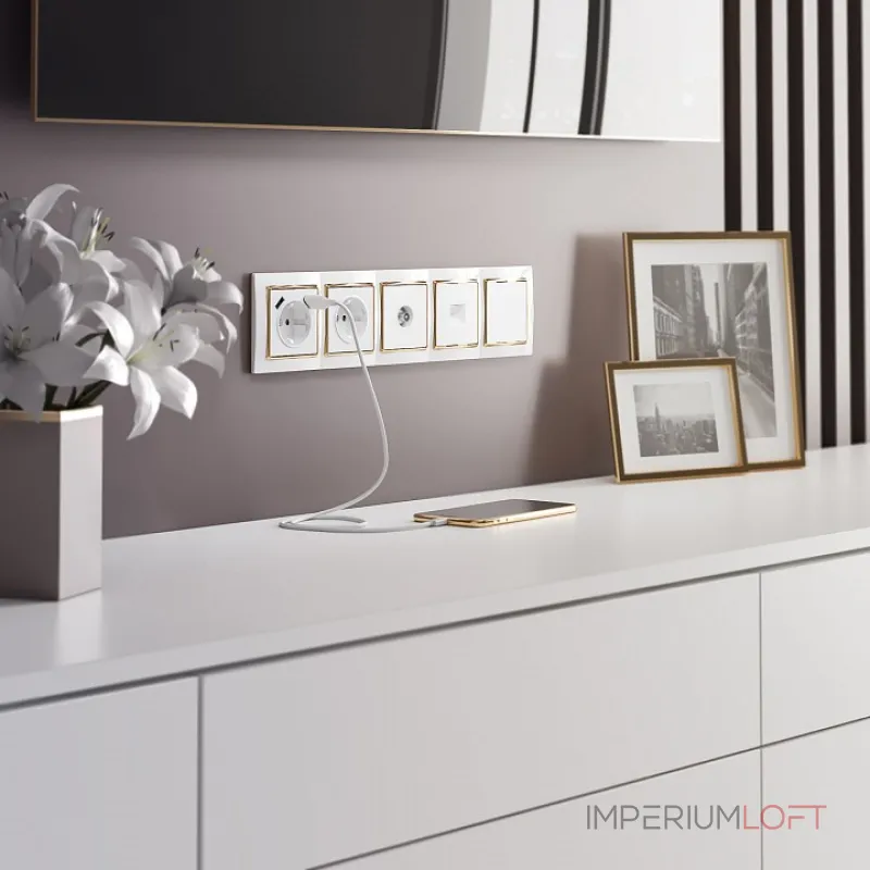 Розетка телефонная RJ-11 без рамки Werkel белый W1182001 от ImperiumLoft Розетка телефонная RJ-11 без рамки Werkel белый W1182001 от ImperiumLoft