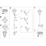 Наземный высокий светильник Eglo ПРОМО Laterna 4 22144 Цвет арматуры черный Цвет плафонов прозрачный от ImperiumLoft
