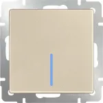 Выключатель одноклавишный с подсветкой без рамки Werkel шампань W1110111 от ImperiumLoft