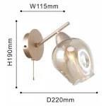 Бра F-promo Tilda 2658-1W Цвет арматуры золото Цвет плафонов кремовый от ImperiumLoft