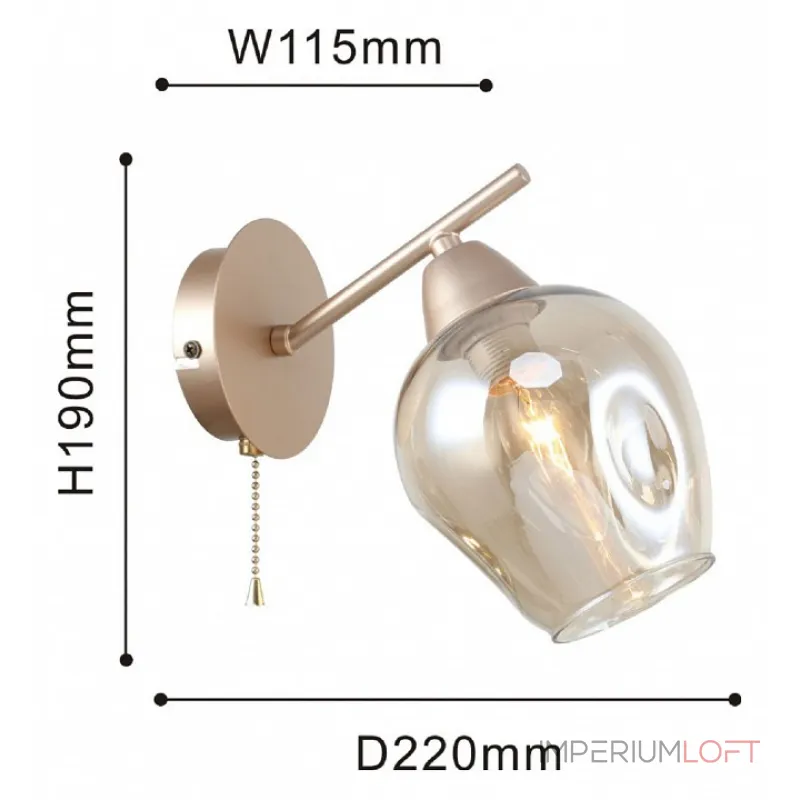 Бра F-promo Tilda 2658-1W Цвет арматуры золото Цвет плафонов кремовый от ImperiumLoft Бра F-promo Tilda 2658-1W Цвет арматуры золото Цвет плафонов кремовый от ImperiumLoft