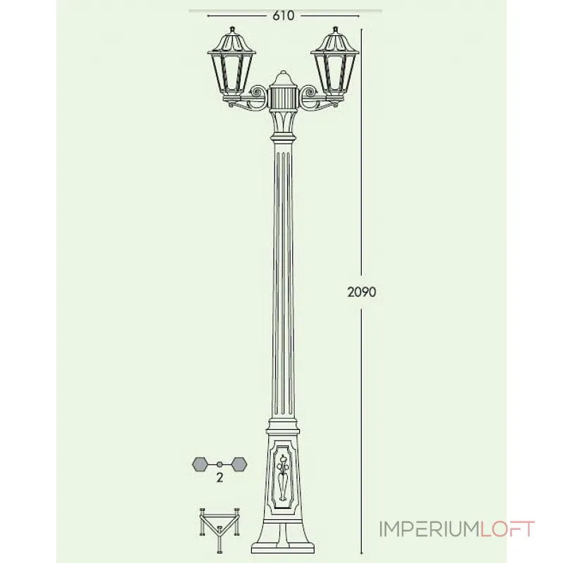 Фонарный столб Fumagalli Anna E22.156.S20.AXE27 от ImperiumLoft Фонарный столб Fumagalli Anna E22.156.S20.AXE27 от ImperiumLoft
