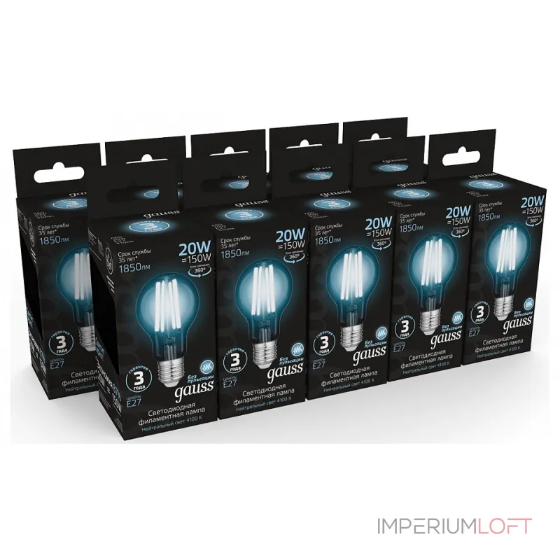 Лампа светодиодная Gauss Filament 102902220 от ImperiumLoft