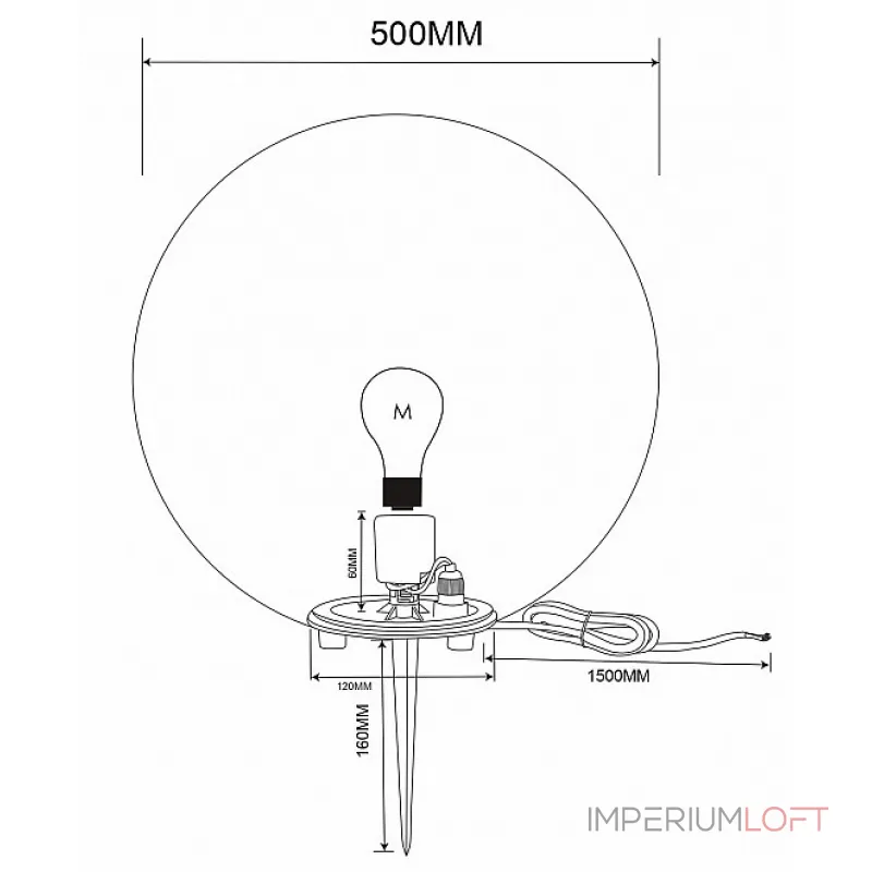 Шар световой Maytoni Erda O594FL-01W1 от ImperiumLoft