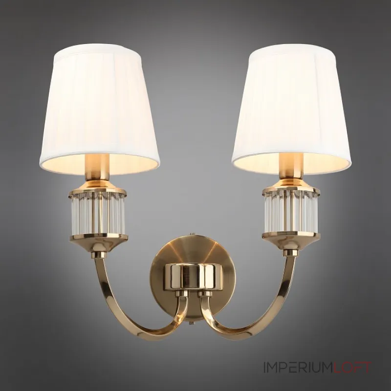 Бра Aployt Zhaklin APL.744.01.02 Цвет арматуры золото Цвет плафонов белый от ImperiumLoft