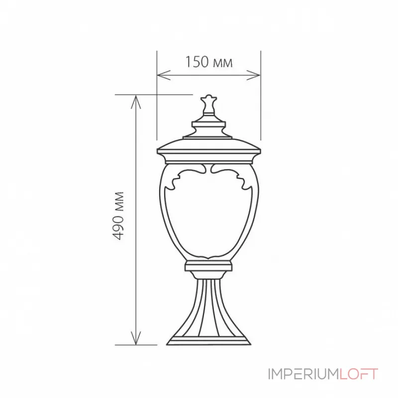Наземный низкий светильник Elektrostandard Andromeda Andromeda S (GLYF-8024S) черное золото от ImperiumLoft