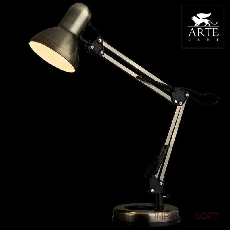 Настольная лампа офисная Arte Lamp Junior A1330LT-1AB Цвет арматуры бронза Цвет плафонов бронза от ImperiumLoft