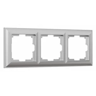 Рамка на 3 поста Werkel Fiore (серебряный) W0032206 Цвет арматуры серебро Рамка на 3 поста Werkel Fiore (серебряный) W0032206 Цвет арматуры серебро