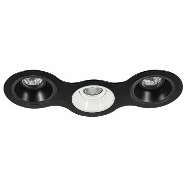 Встраиваемый светильник Lightstar Domino D697070607 цвет арматуры черно-белый