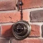 Выключатель на 4 положения двухклавишный без рамки Werkel коричневый Ретро W5620014 от ImperiumLoft