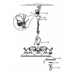Подвесная люстра Globo Sassari 6905-5 