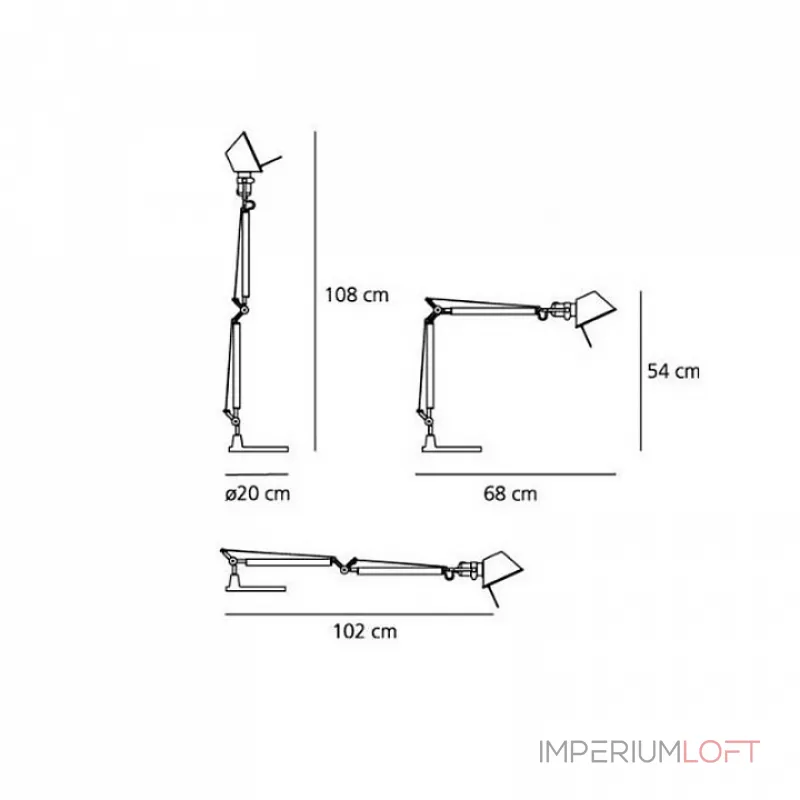 Основание для настольной лампы Artemide Tolomeo Mini 11Вт K 1531010A от ImperiumLoft