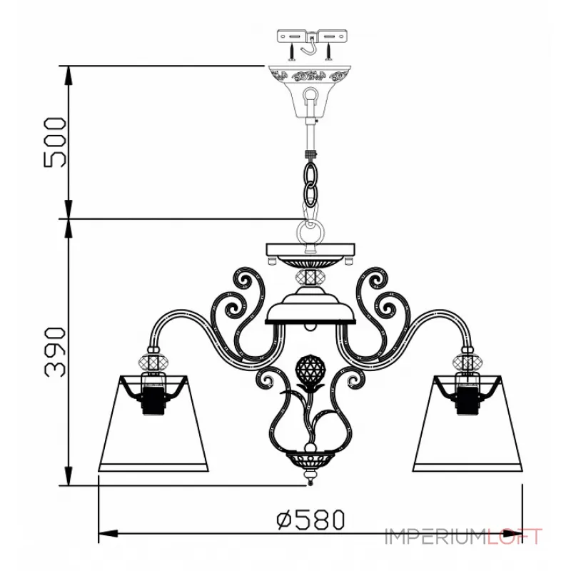 Подвесная люстра Maytoni Vintage ARM420-03-G Подвесная люстра Maytoni Vintage ARM420-03-G