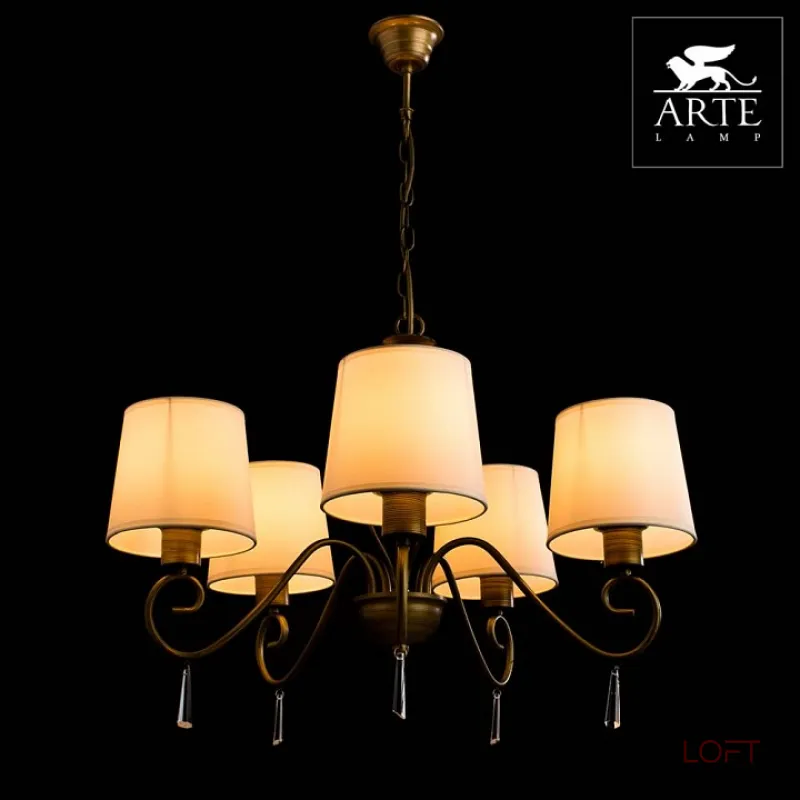 Подвесная люстра Arte Lamp Carolina A9239LM-5BR Подвесная люстра Arte Lamp Carolina A9239LM-5BR