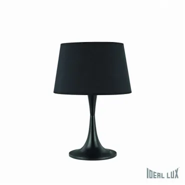 Настольная лампа декоративная Ideal Lux London LONDON TL1 BIG NERO Цвет арматуры черный Цвет плафонов черный Настольная лампа декоративная Ideal Lux London LONDON TL1 BIG NERO Цвет арматуры черный Цвет плафонов черный
