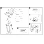 Светильник на штанге Eglo ПРОМО Laterna 5 22462 Цвет арматуры белый Цвет плафонов прозрачный от ImperiumLoft