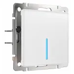 Выключатель сенсорый одноклавишный с подсветкой и функцией Wi-Fi, без рамки Werkel белый W4510601 от ImperiumLoft