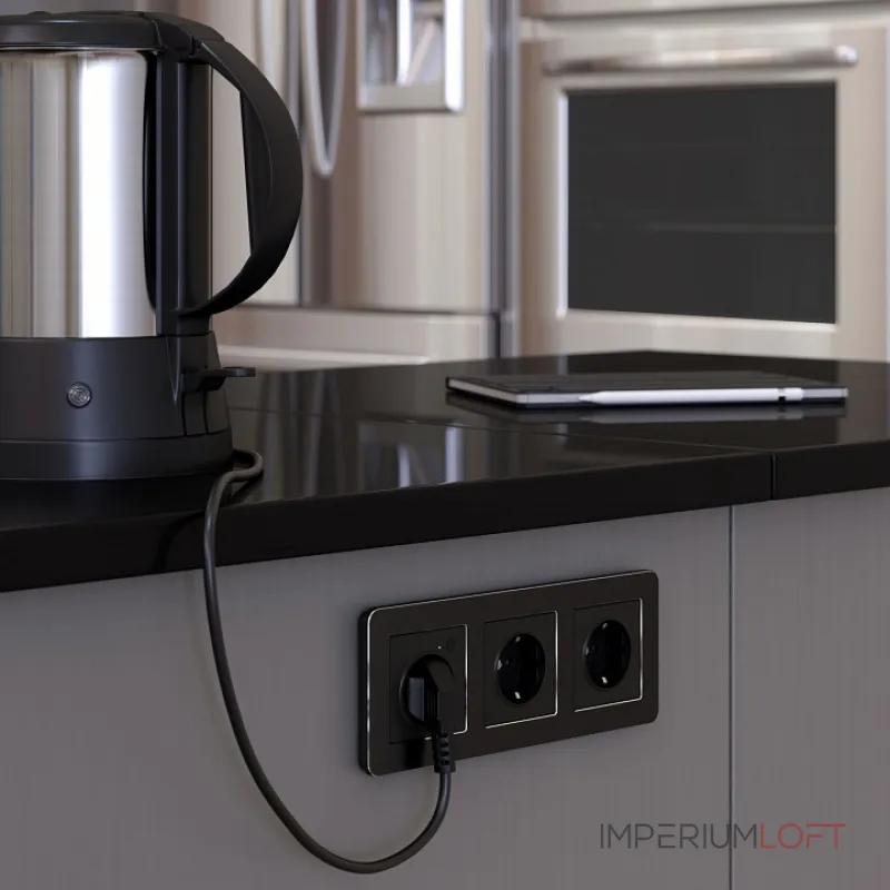 Рамка на 3 поста Werkel Platinum черный W0032608 от ImperiumLoft