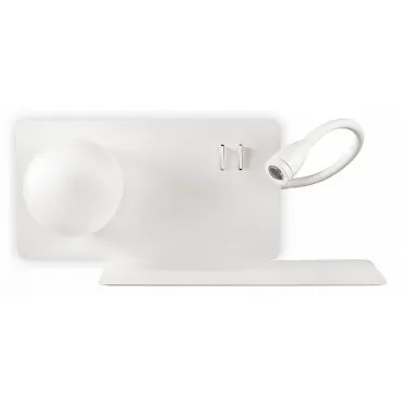 Бра с подсветкой Ideal Lux Book-2 BOOK-2 AP2 BIANCO Цвет арматуры белый Цвет плафонов прозрачный Бра с подсветкой Ideal Lux Book-2 BOOK-2 AP2 BIANCO Цвет арматуры белый Цвет плафонов прозрачный