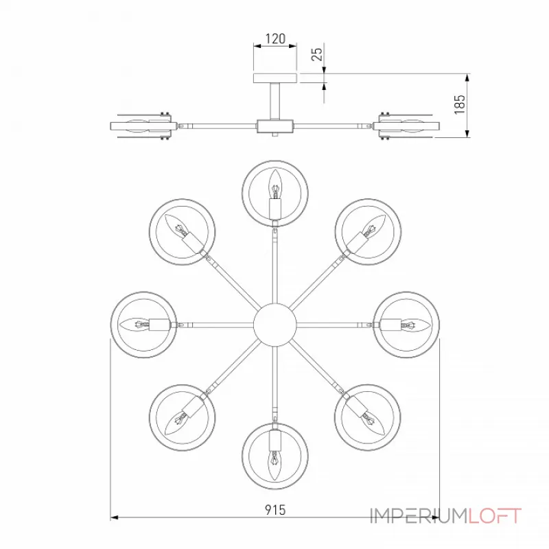 Потолочная люстра 70121/8