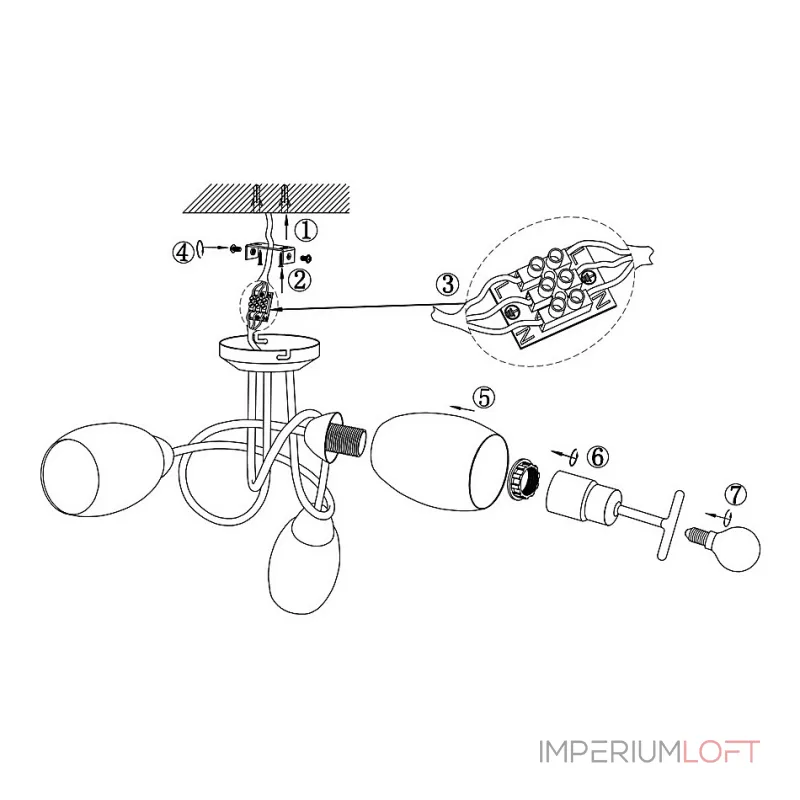 Потолочная люстра Mitis 63170-3 Globo Потолочная люстра Mitis 63170-3 Globo