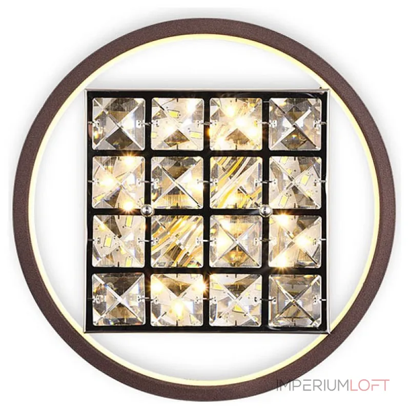 Накладной светильник Ambrella Ice FA105 цвет арматуры коричневый цвет плафонов прозрачный от ImperiumLoft