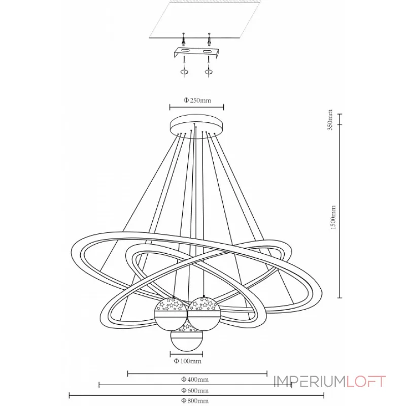 Подвесной светильник Velante Velante 431-303-06 от ImperiumLoft