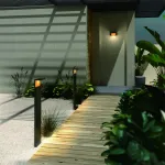 Наземный высокий светильник Mantra Ruka 6773 Цвет арматуры серый Цвет плафонов белый от ImperiumLoft