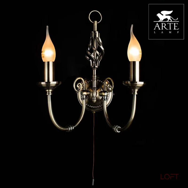 Бра Arte Lamp Zanzibar A8392AP-2AB Цвет арматуры бронза Цвет плафонов прозрачный от ImperiumLoft Бра Arte Lamp Zanzibar A8392AP-2AB Цвет арматуры бронза Цвет плафонов прозрачный от ImperiumLoft